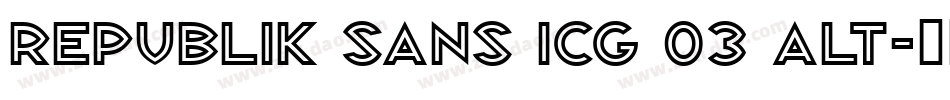 Republik Sans ICG 03 Alt字体转换